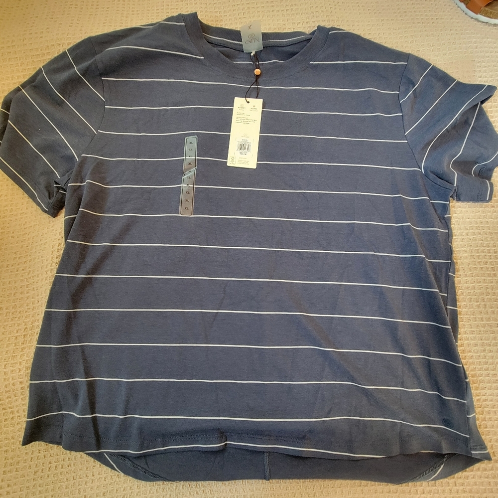 Blue Striped T-Shirt. CALIA.